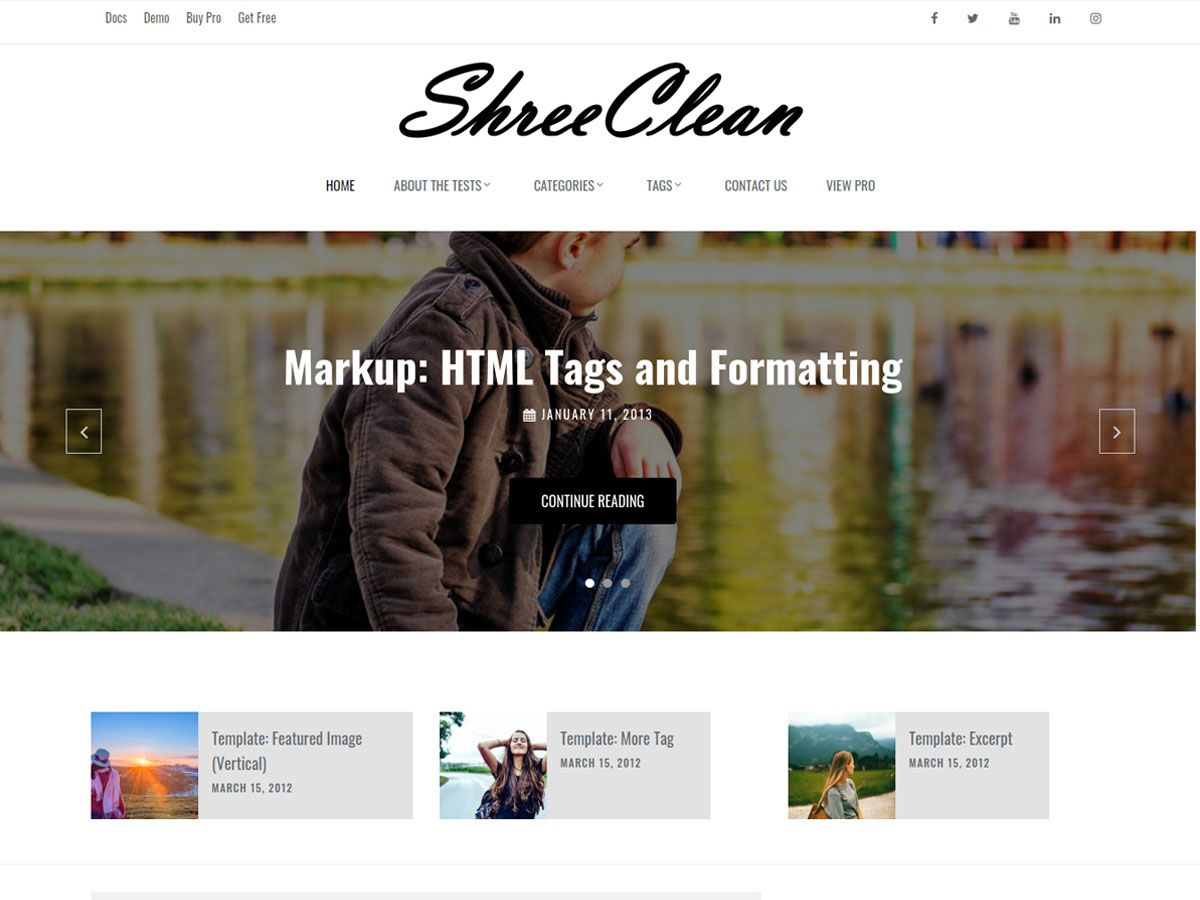 shree-clean free wordpress theme