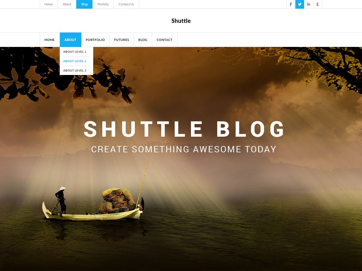 shuttle-blog free wordpress theme