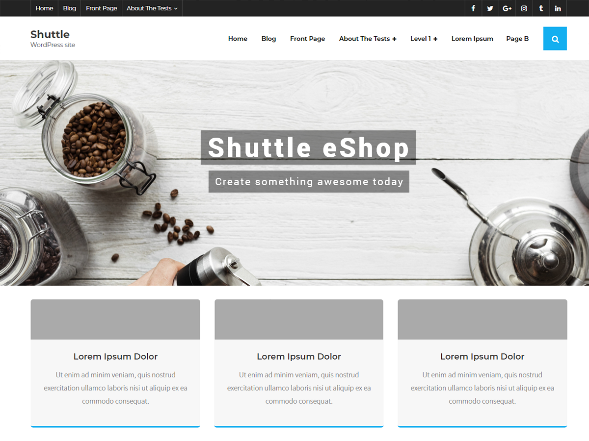 shuttle-eshop free wordpress theme