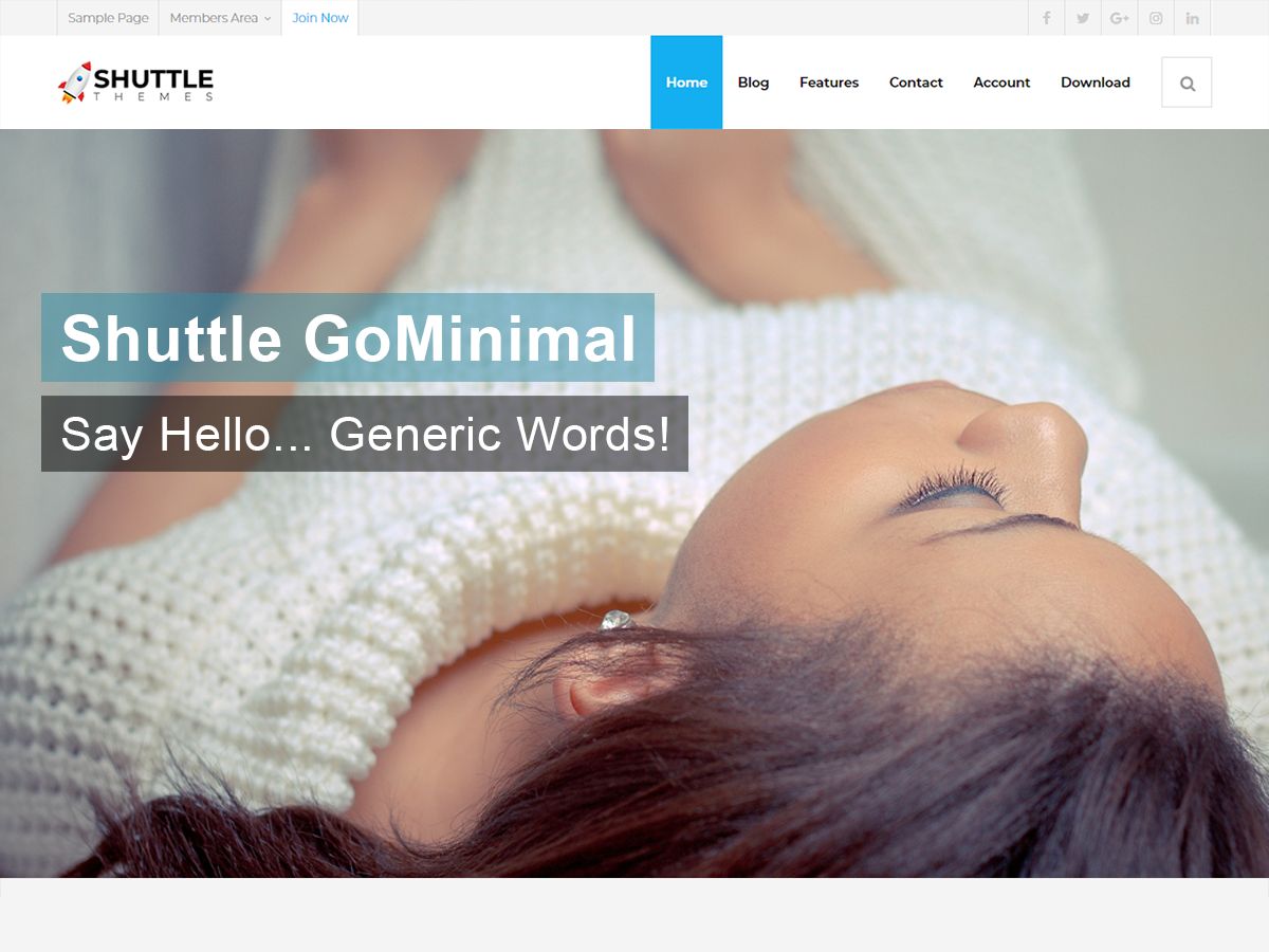 shuttle-gominimal free wordpress theme