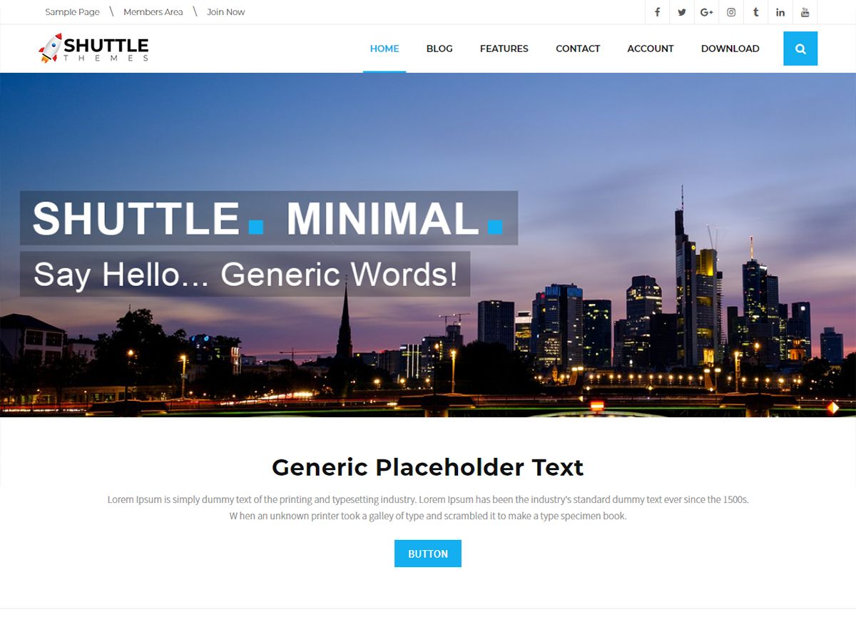 shuttle-minimal free wordpress theme