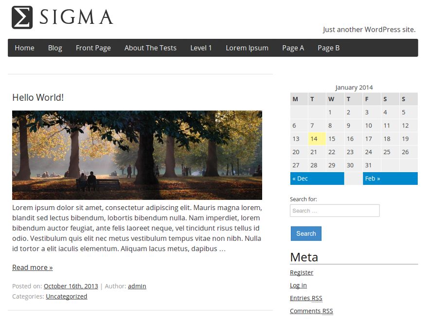 sigma free wordpress theme