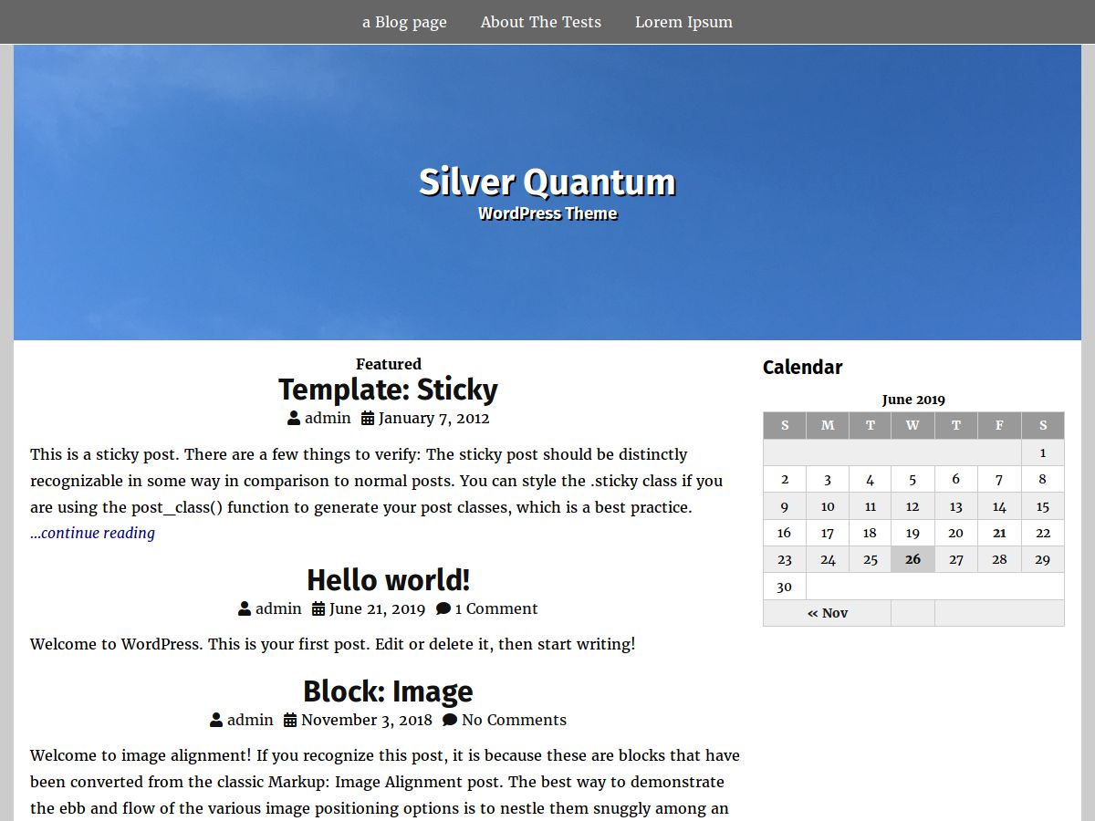 silver-quantum free wordpress theme