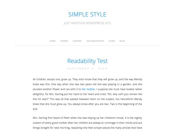 simple-style free wordpress theme