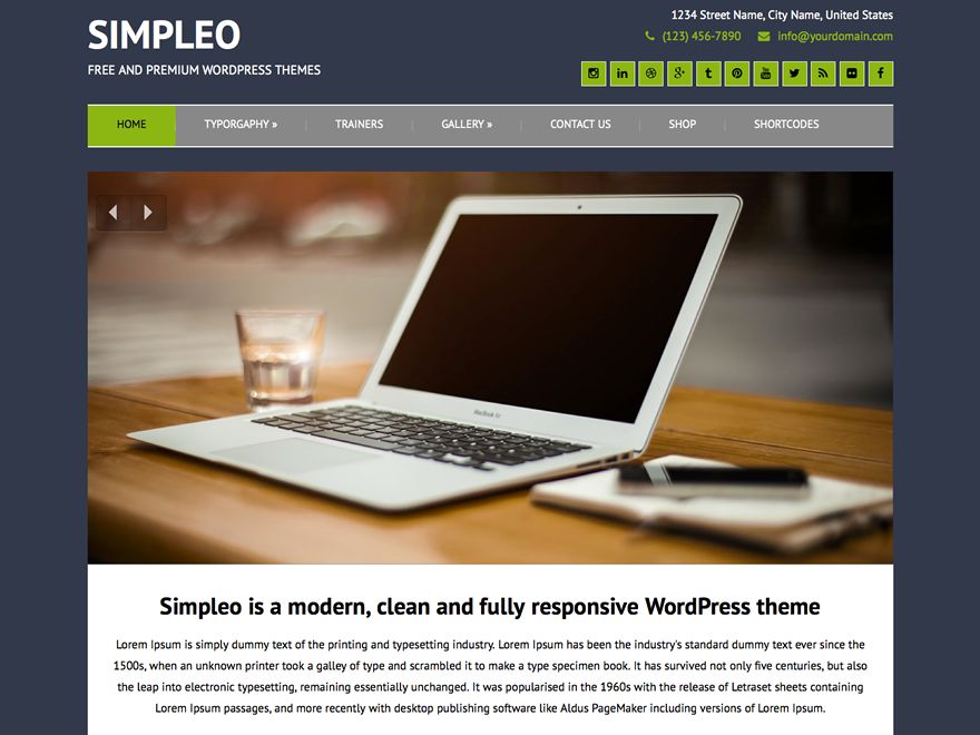 simpleo free wordpress theme