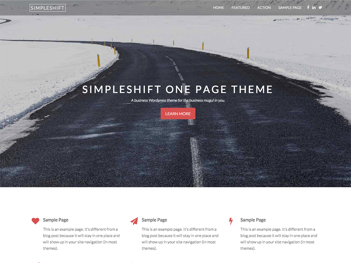 simpleshift free wordpress theme