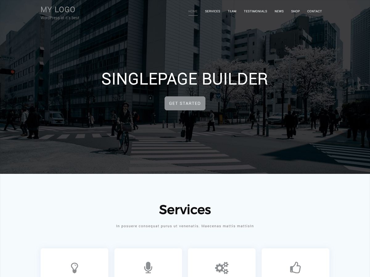 singlepage-builder free wordpress theme