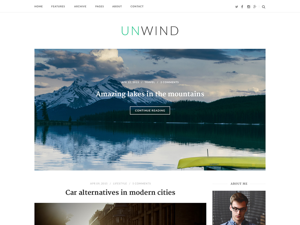 siteorigin-unwind free wordpress theme
