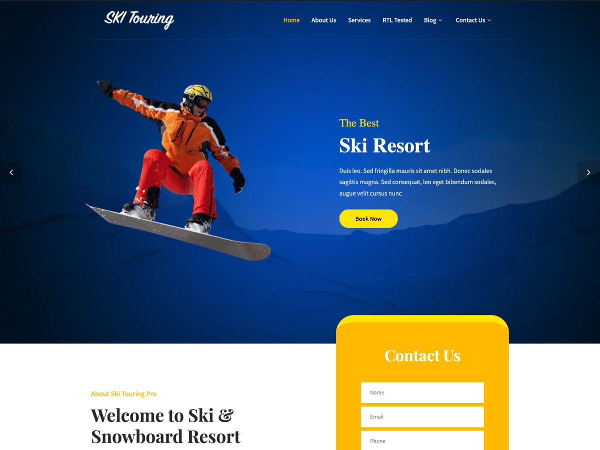 skitouring free wordpress theme