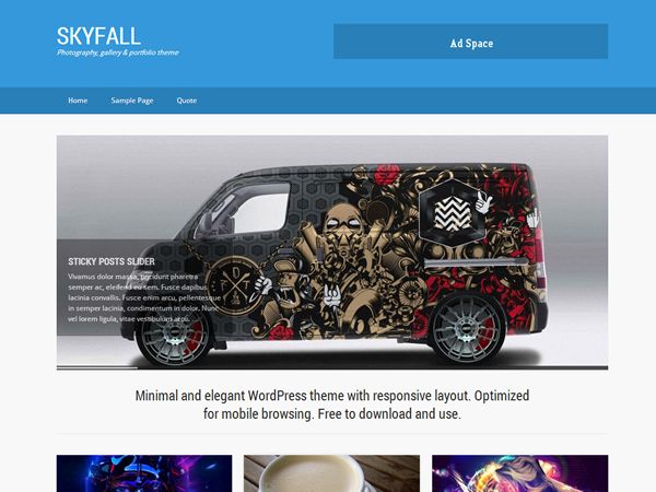 skyfall free wordpress theme
