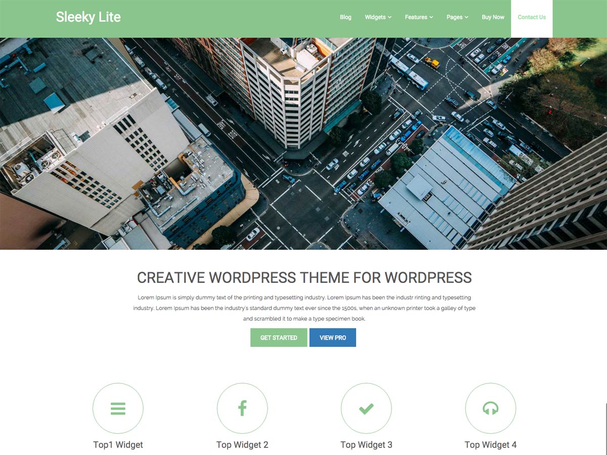sleeky free wordpress theme