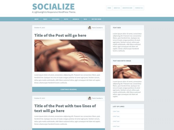 socialize-lite free wordpress theme