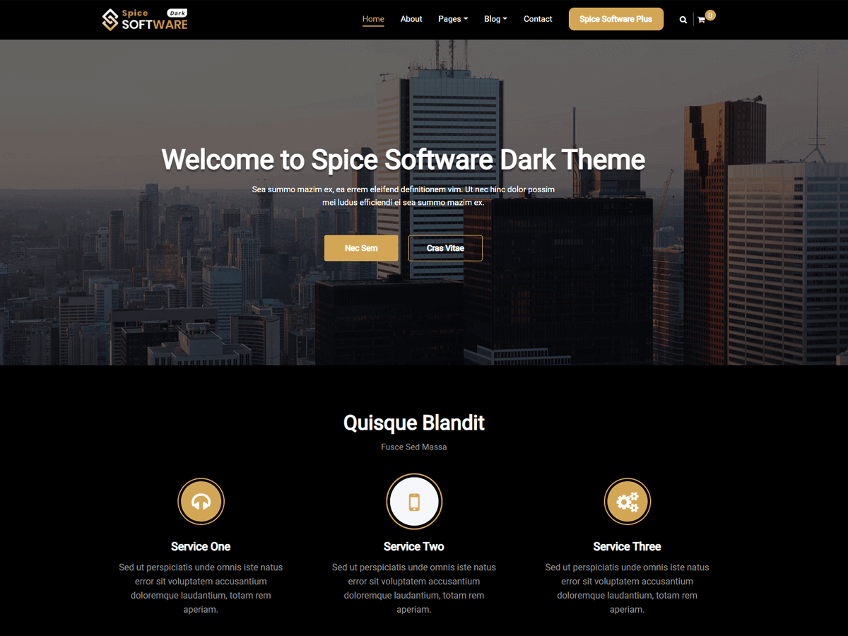 spice-software-dark free wordpress theme