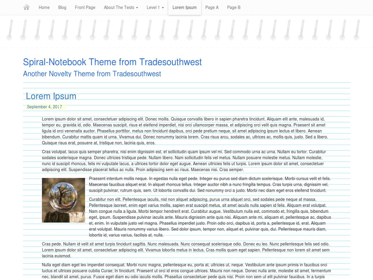 spiral-notebook free wordpress theme