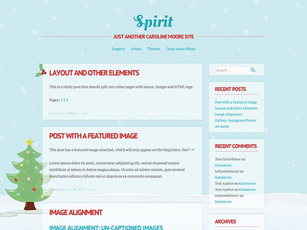 spirit free wordpress theme