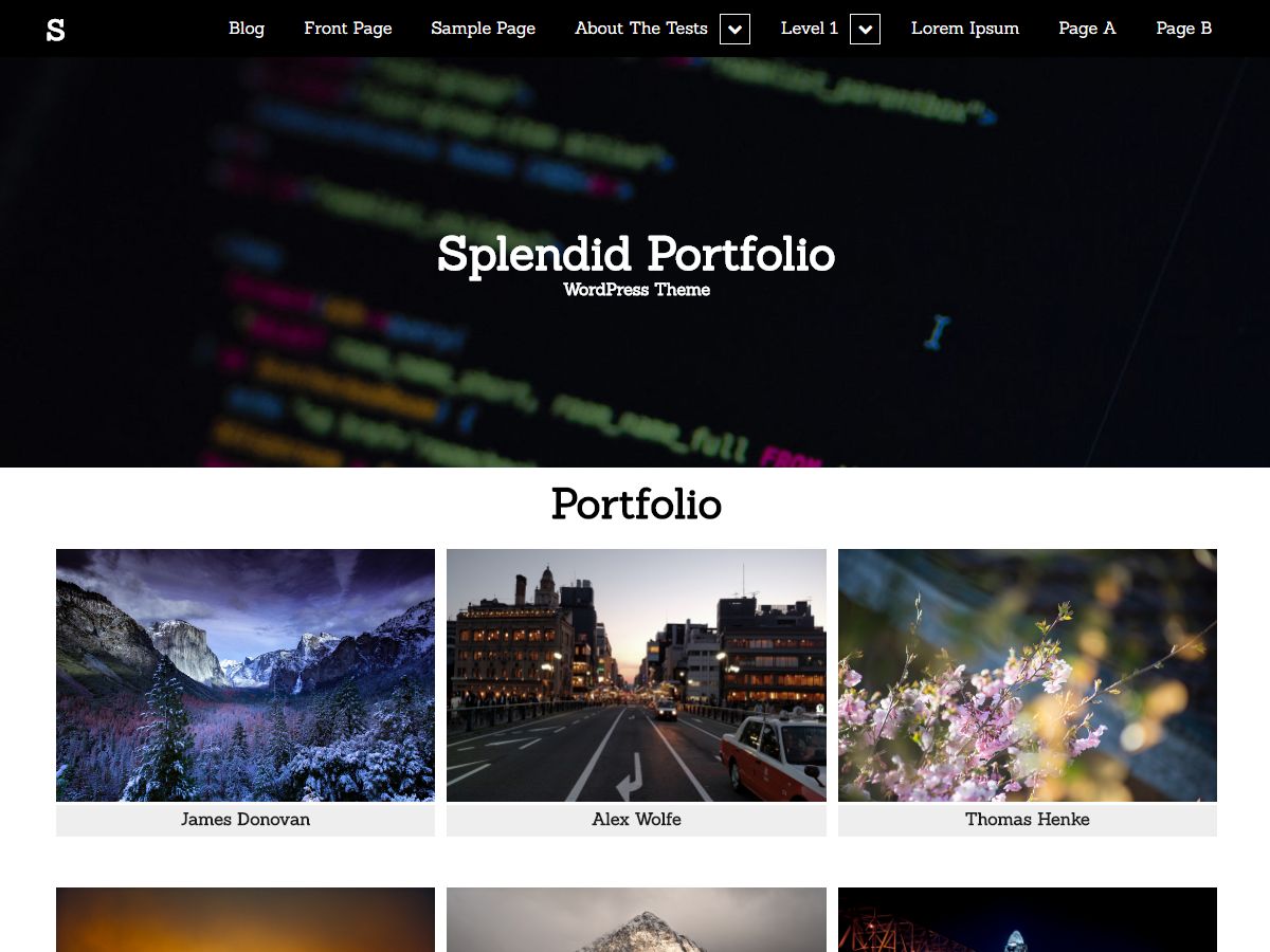 splendid-portfolio free wordpress theme