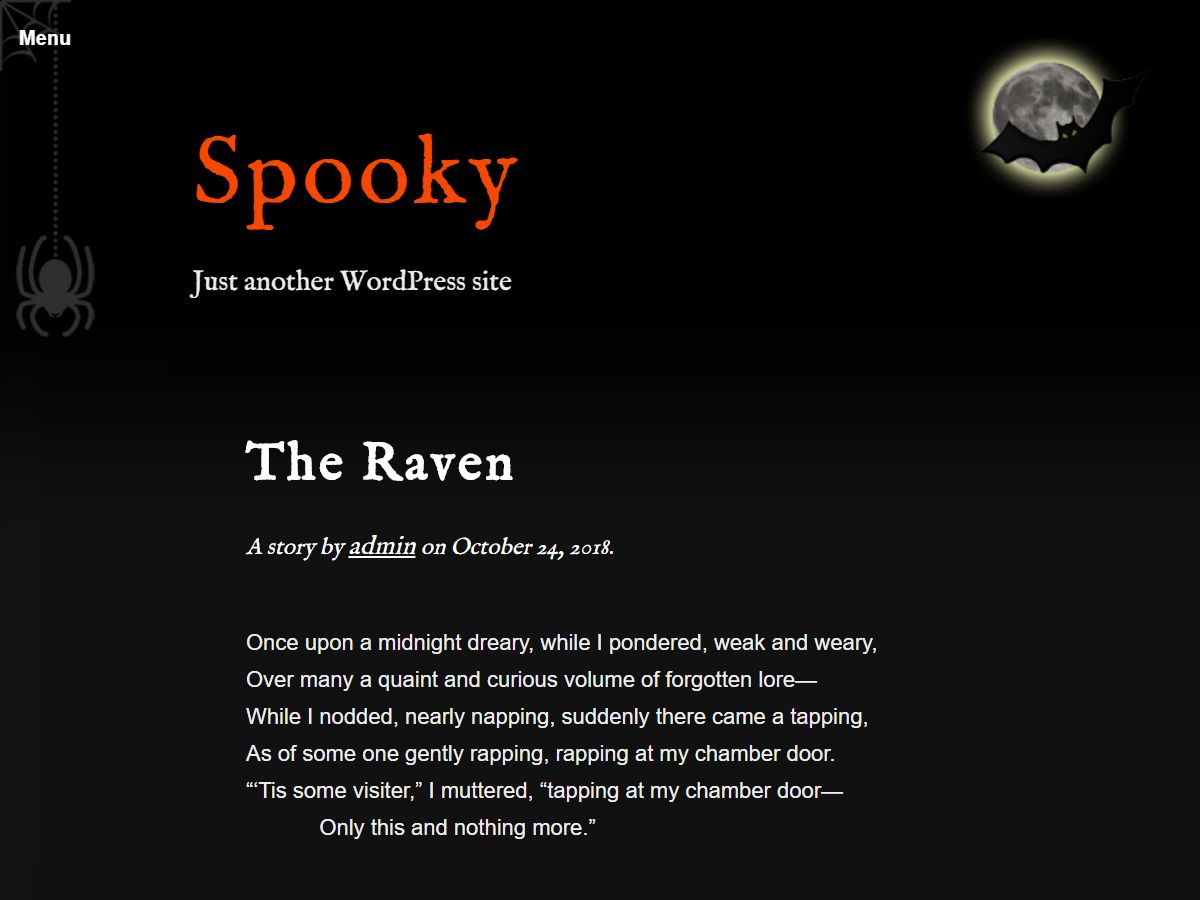 spooky free wordpress theme