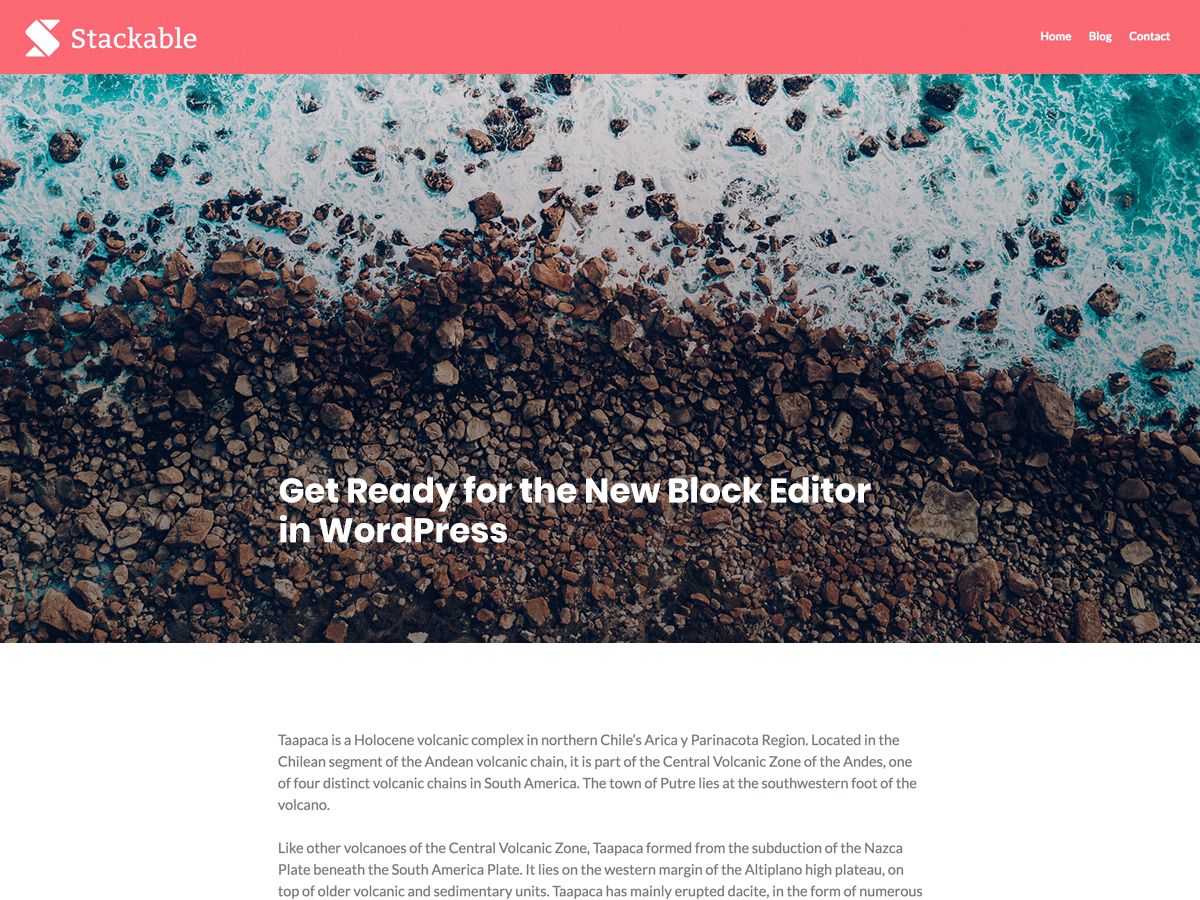 stackable free wordpress theme