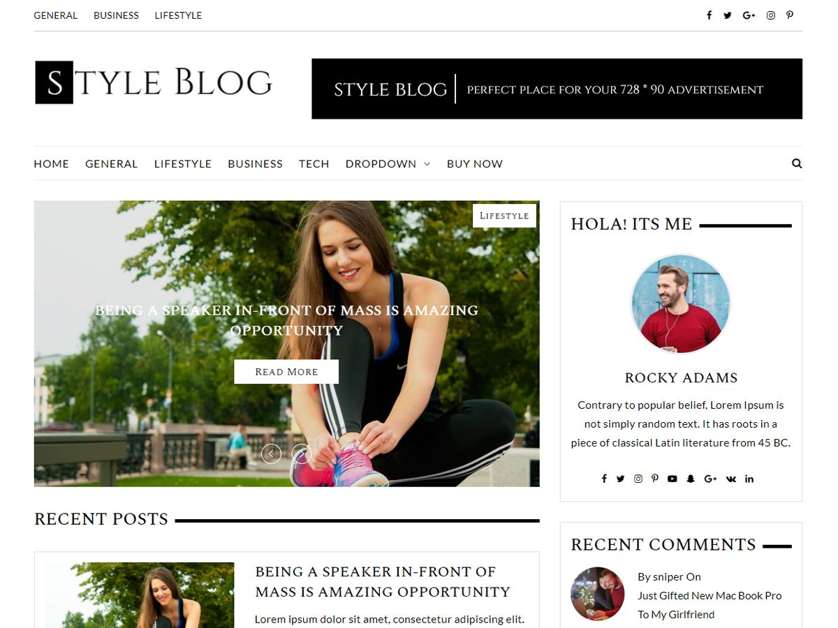 styleblog free wordpress theme