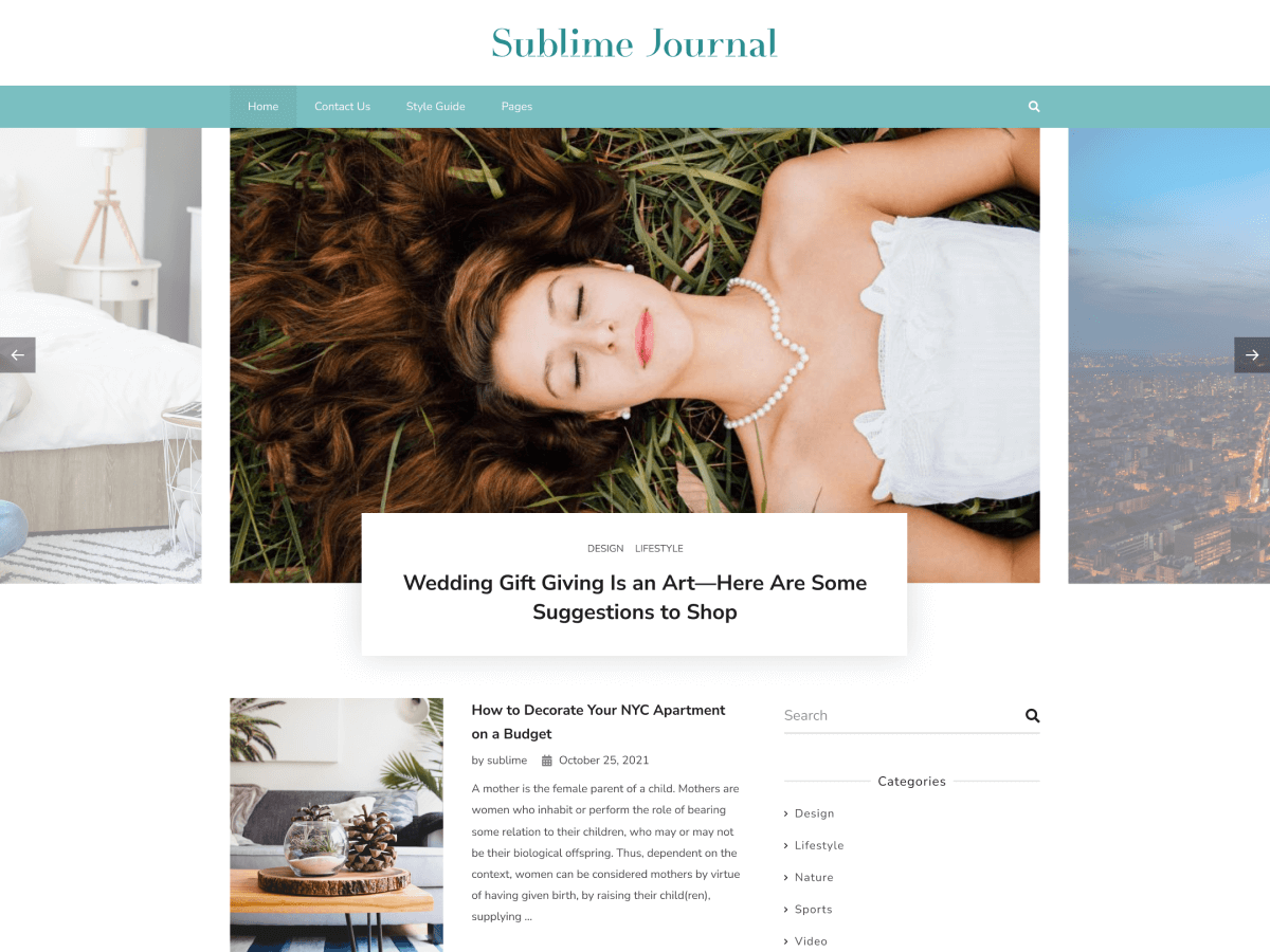 sublime-journal free wordpress theme