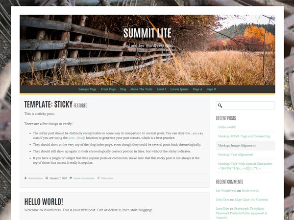 summit-lite free wordpress theme