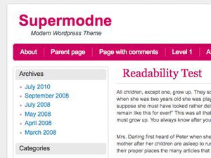 supermodne free wordpress theme