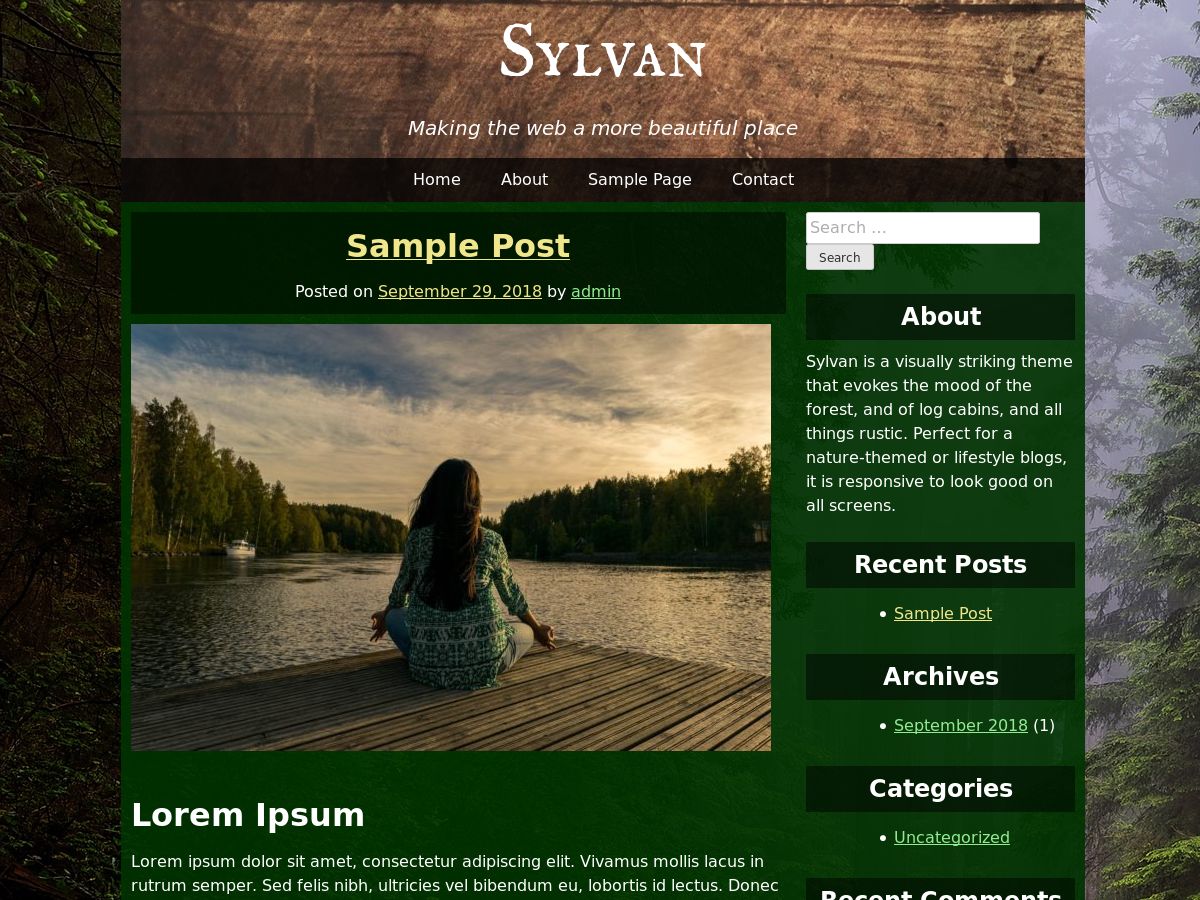 sylvan free wordpress theme