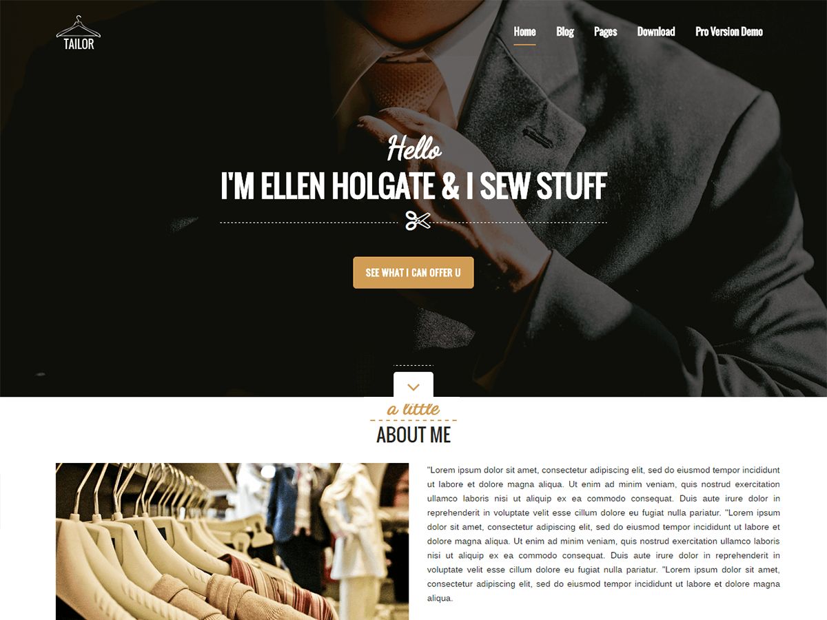 tailor free wordpress theme
