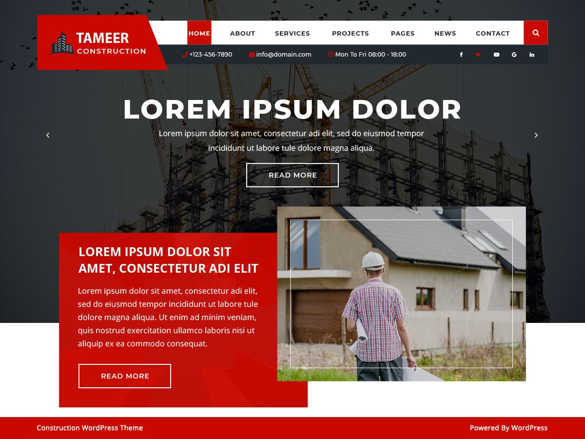 tameer-construction free wordpress theme