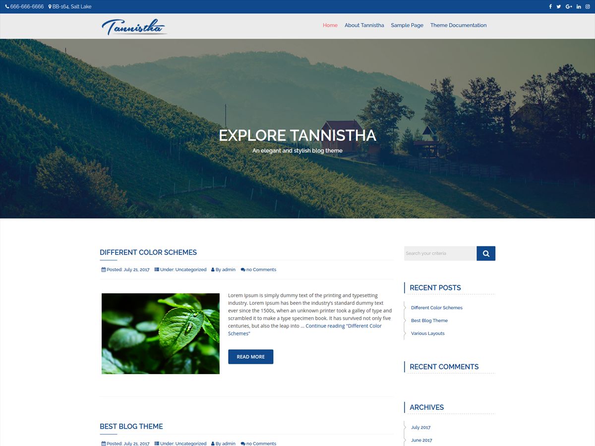 tannistha free wordpress theme
