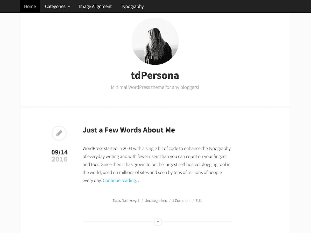 tdpersona free wordpress theme