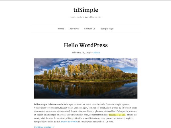 tdsimple free wordpress theme
