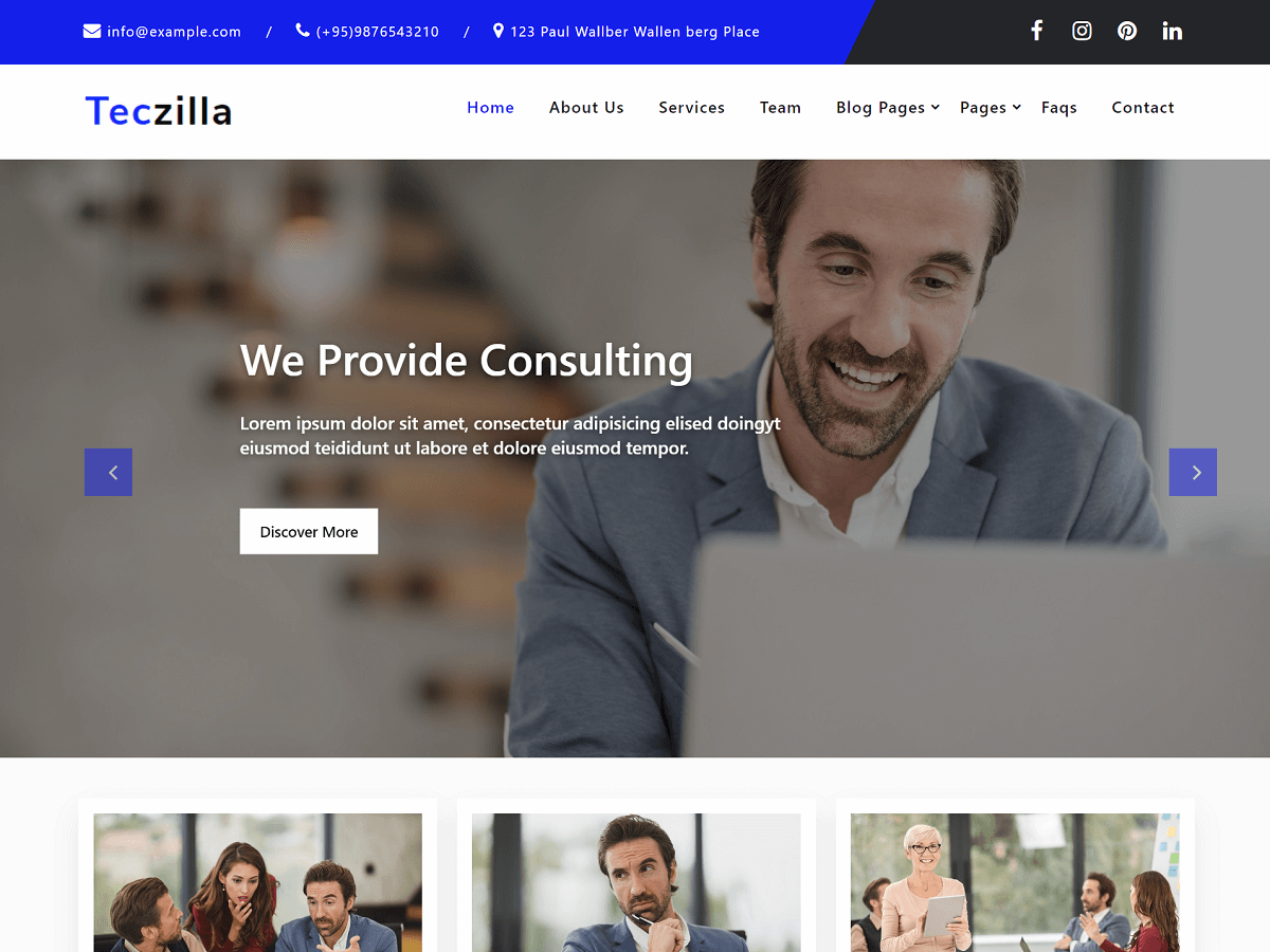 teczilla-consulting free wordpress theme