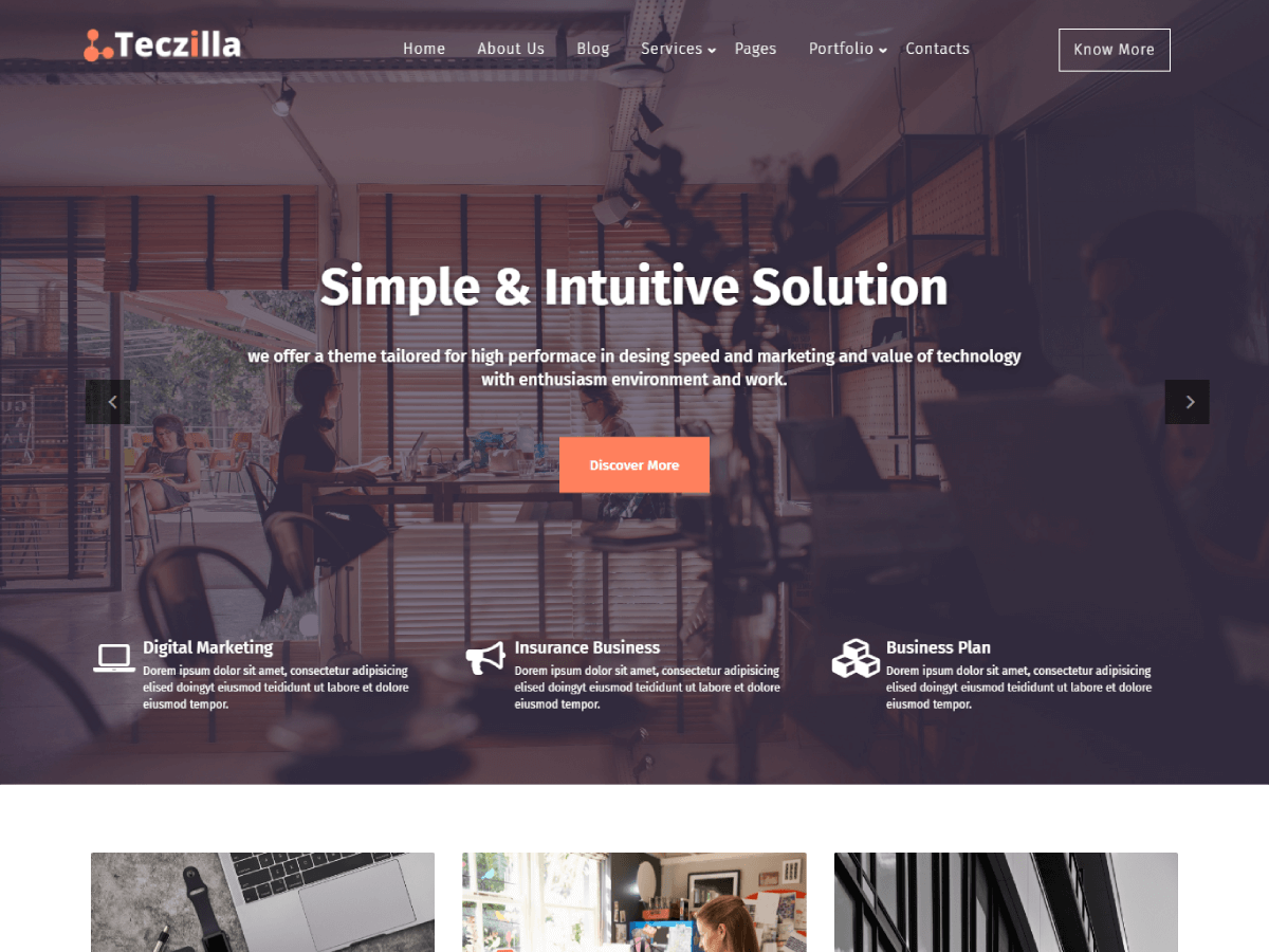 teczilla-creative free wordpress theme