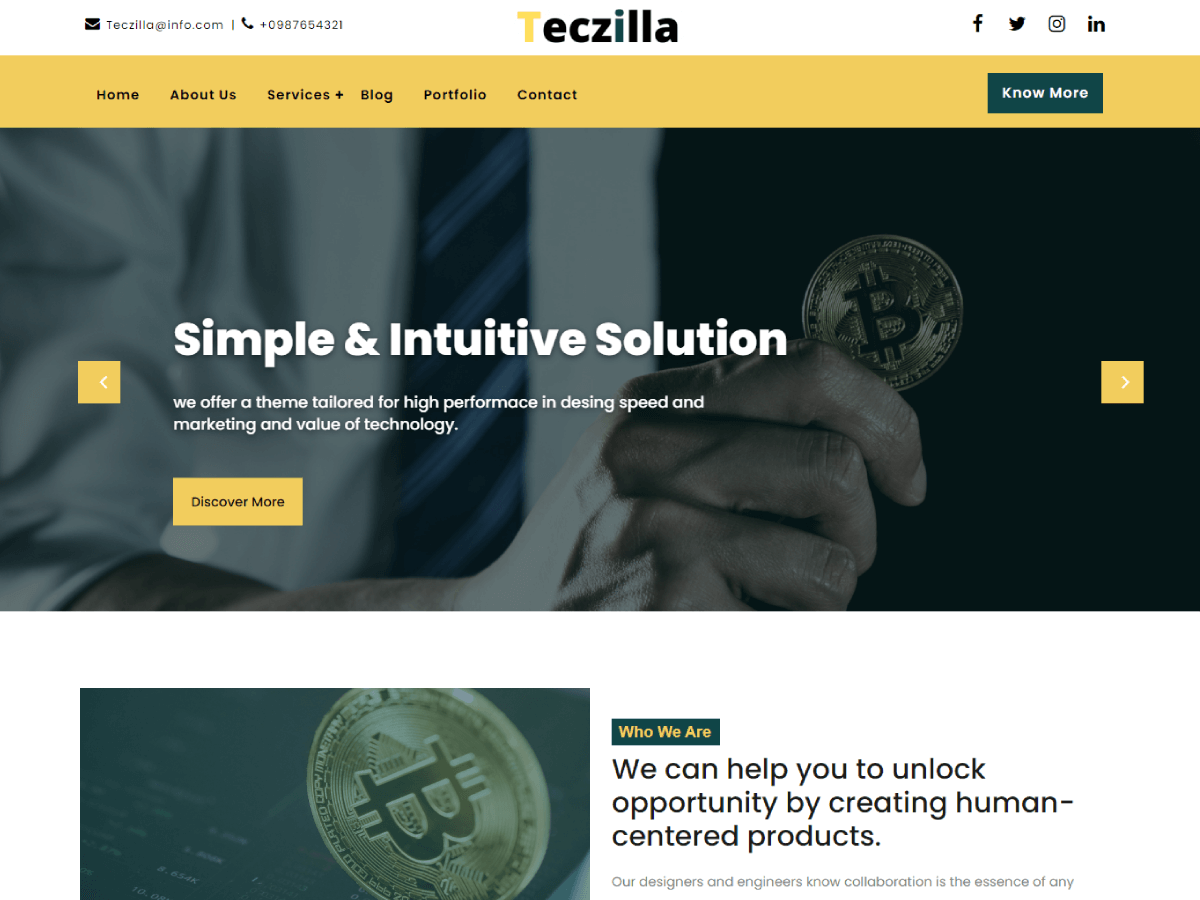 teczilla-trading free wordpress theme