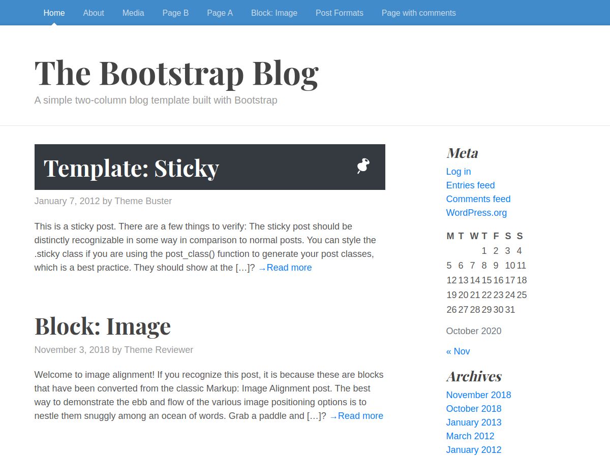 the-bootstrap-blog free wordpress theme
