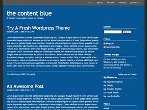 the-content-blue free wordpress theme