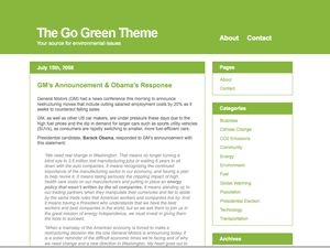 the-go-green-theme free wordpress theme