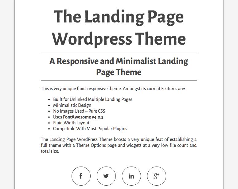 the-landing-page free wordpress theme
