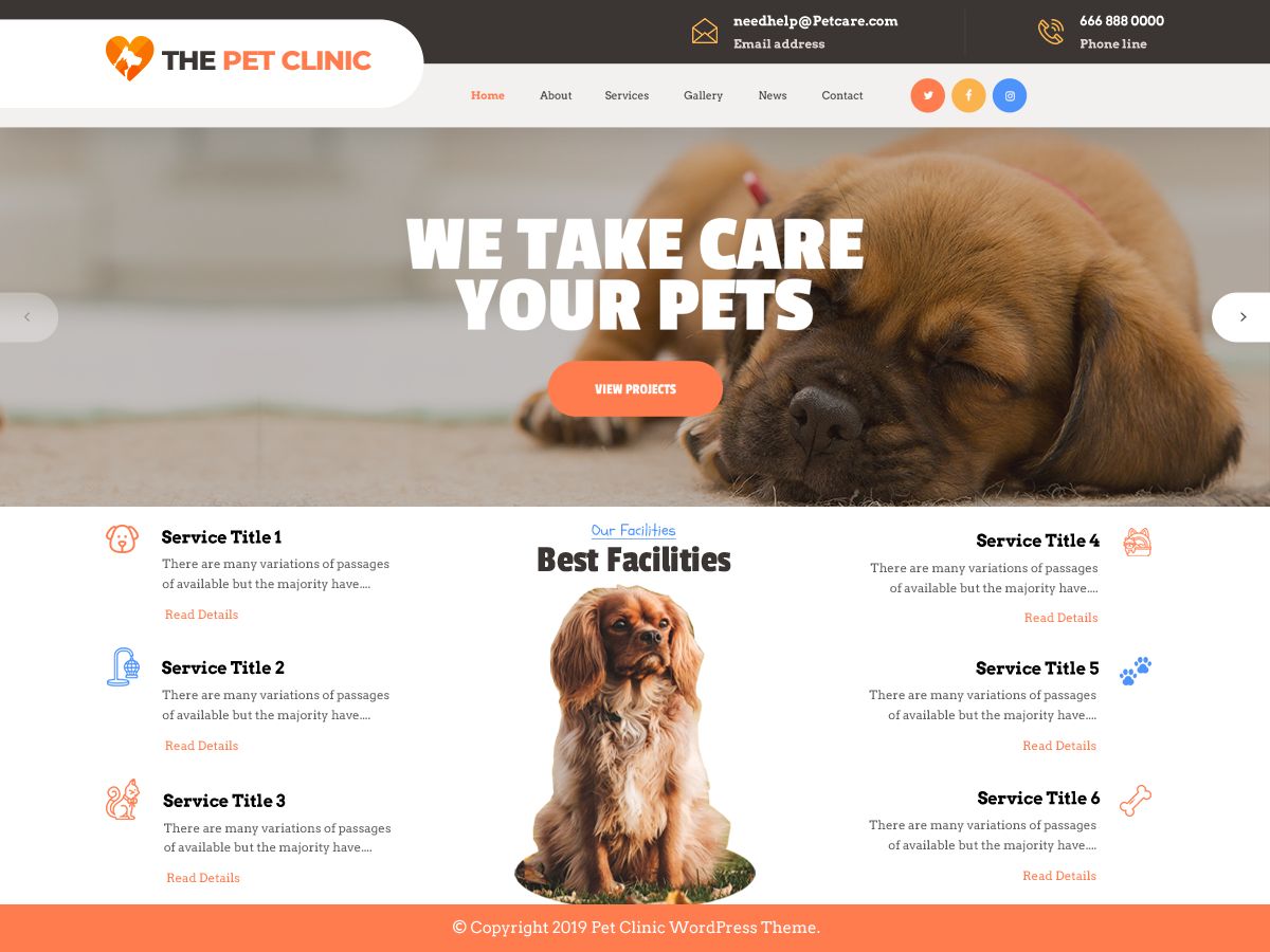 the-pet-clinic free wordpress theme