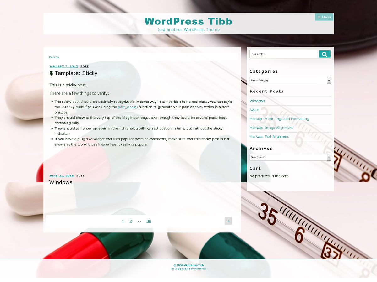 tibb free wordpress theme