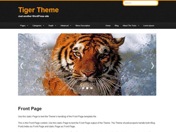 tiger free wordpress theme