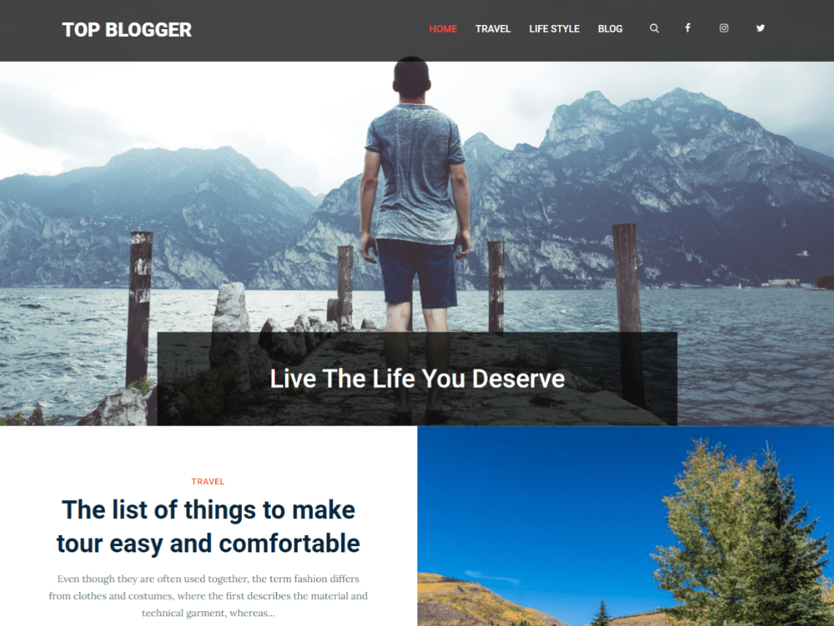 top-blogger free wordpress theme