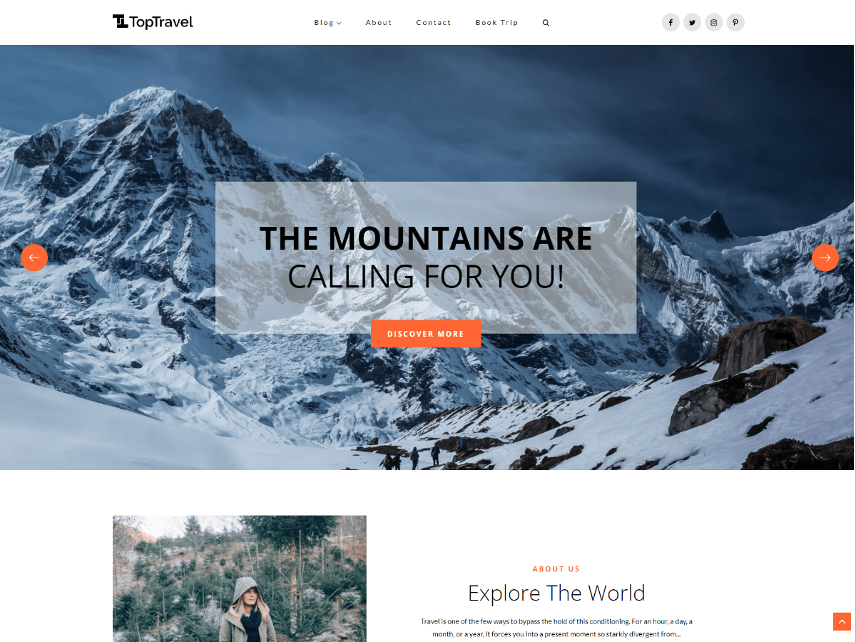 top-travel free wordpress theme