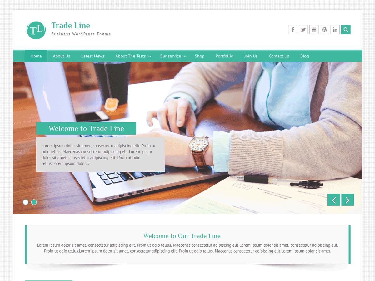 trade-line free wordpress theme