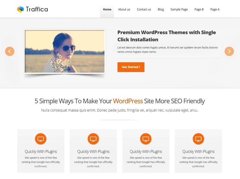 traffica free wordpress theme