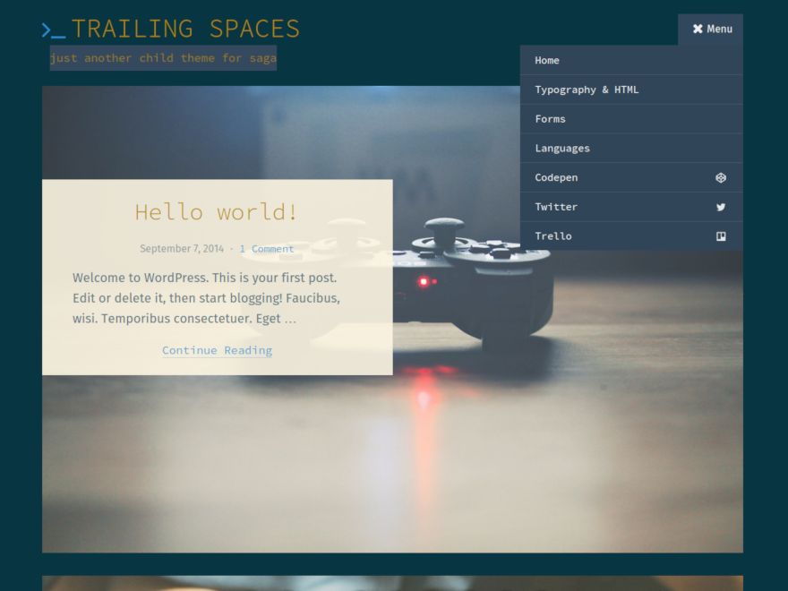 trailing-spaces free wordpress theme