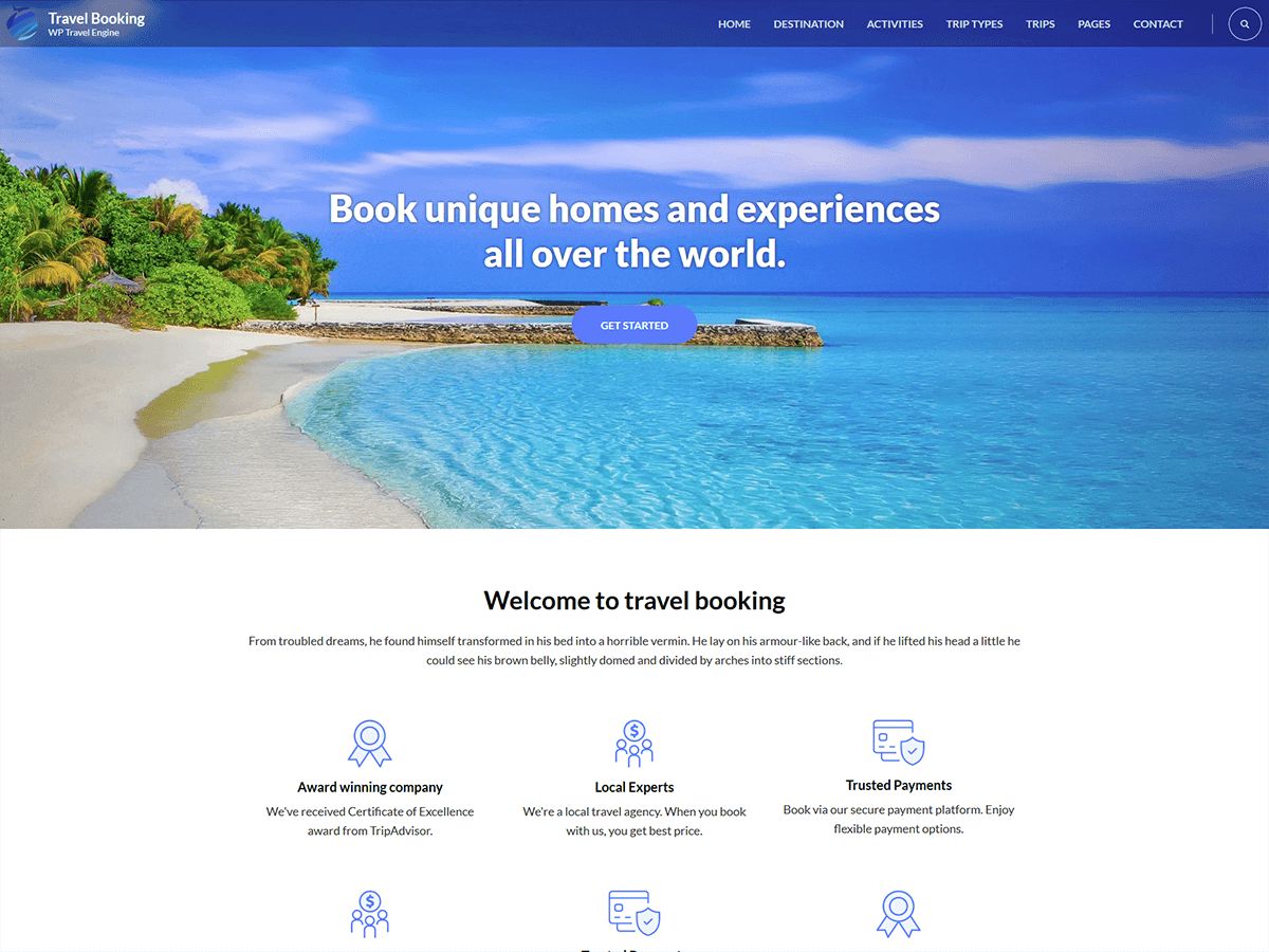 travel-booking free wordpress theme