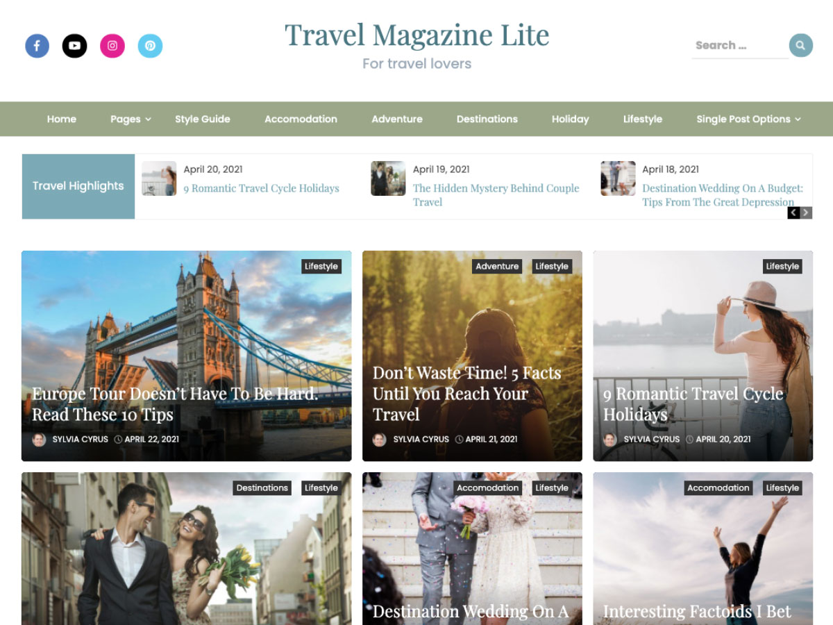 travel-magazine-lite free wordpress theme