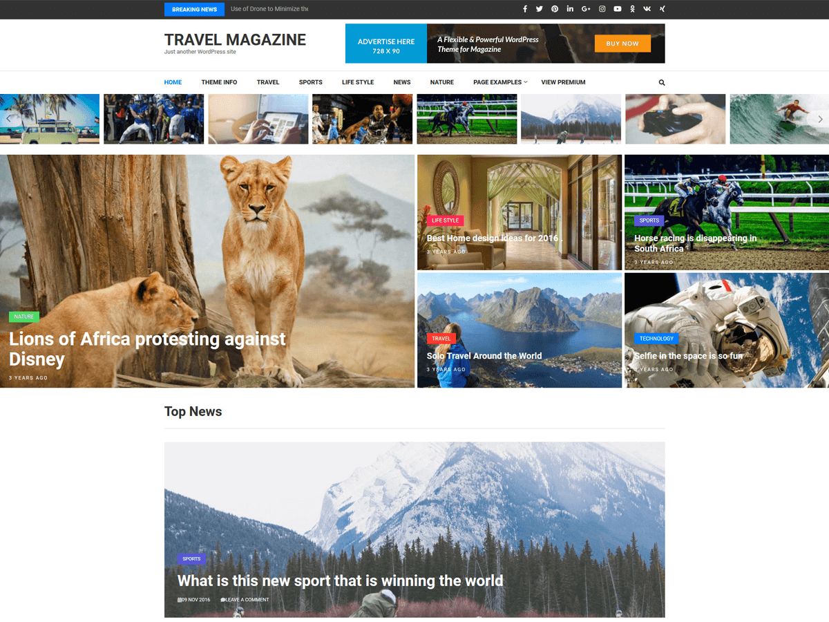travel-magazine free wordpress theme